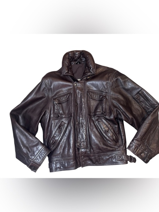 Other - Vtg American Eagle Outfitters Aviator Messageries Aeriennes Leather Jacket 40